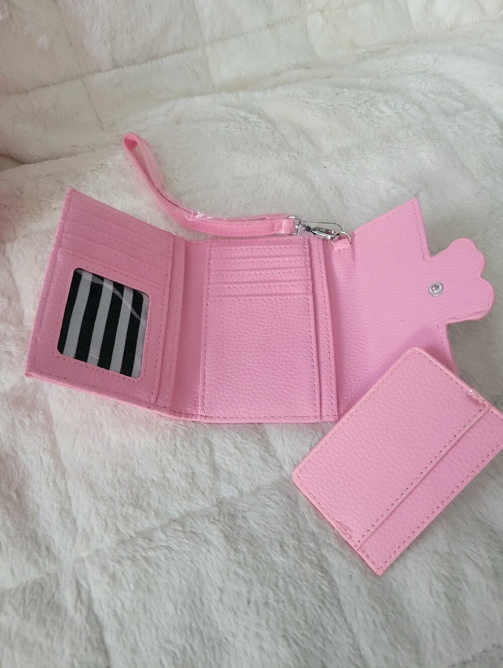 Marc Tetro Pink Kids To Adults Mini Backpack Set with Wallet Card Hold Dog Patch